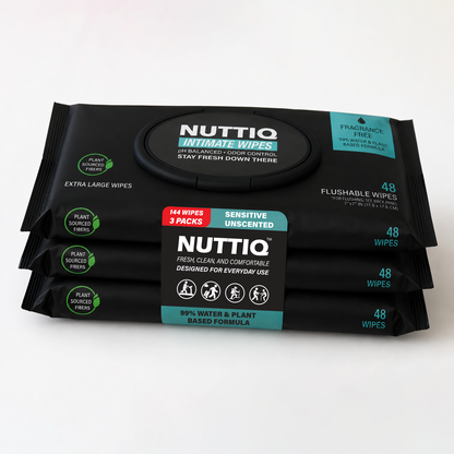 NUTTIQ™ XL Flushable Intimate Wipes – VALUE 3-PACK