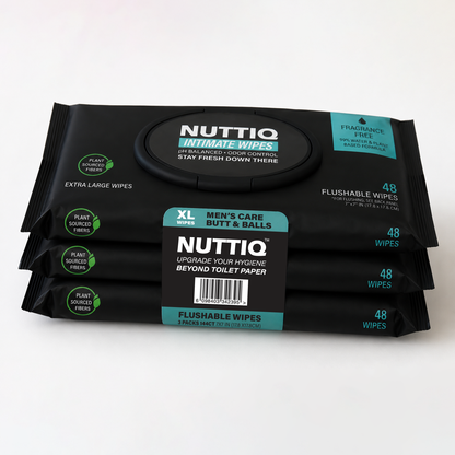 NUTTIQ™ XL Flushable Intimate Wipes – VALUE 3-PACK